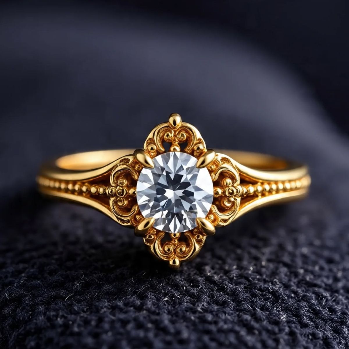 Gold Engagement Rings 18 k