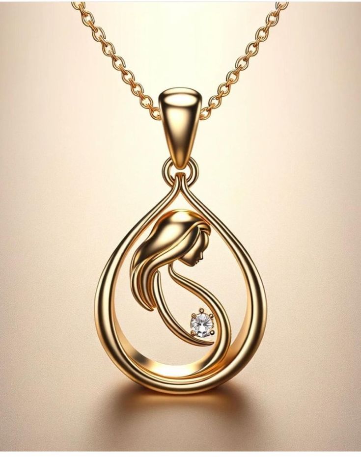 Gold Pendant Necklace 18 k