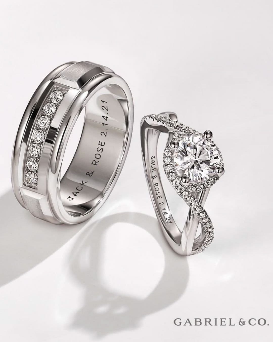 Diamond Couple Rings 18 k